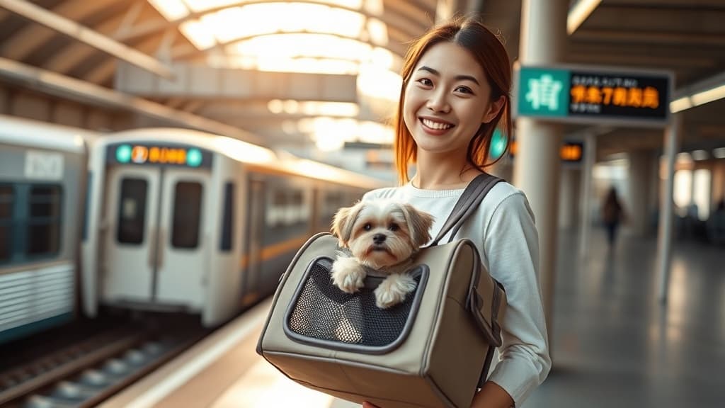 電車のペットキャリー